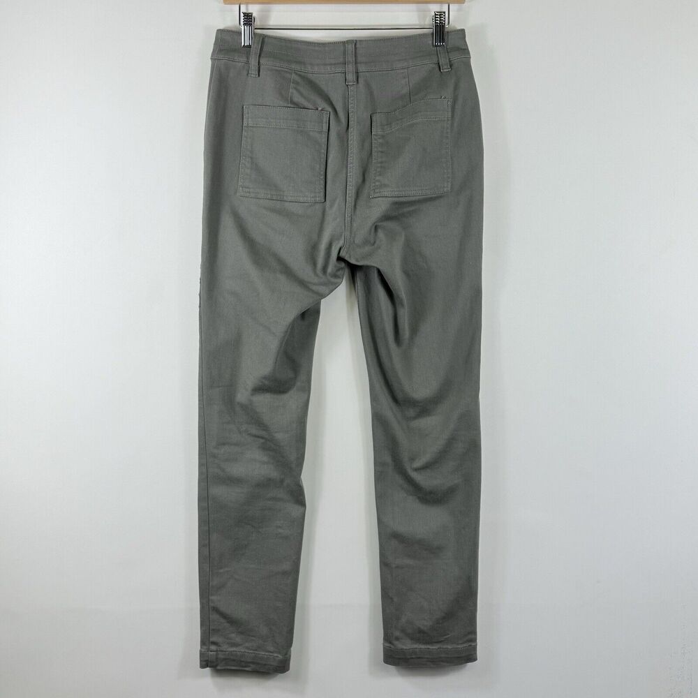 J. Jill Olive Green Embroidered‎ Mandala Skinny Cargo Casual Pants Women's 4 - Picture 5 of 7